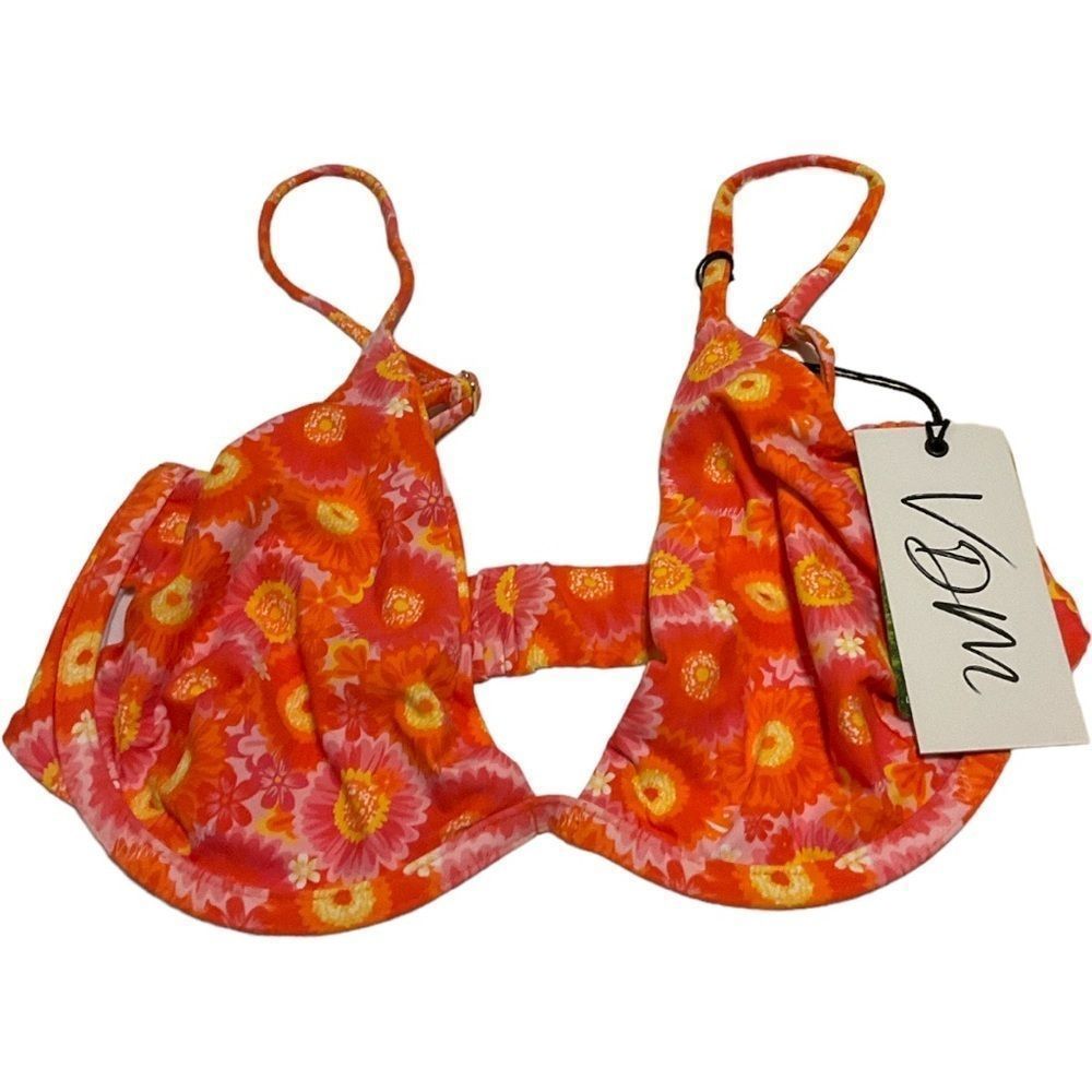 𝅺VDM Heidi Underwire Daisy Floral Bikini Top - Picture 3 of 5